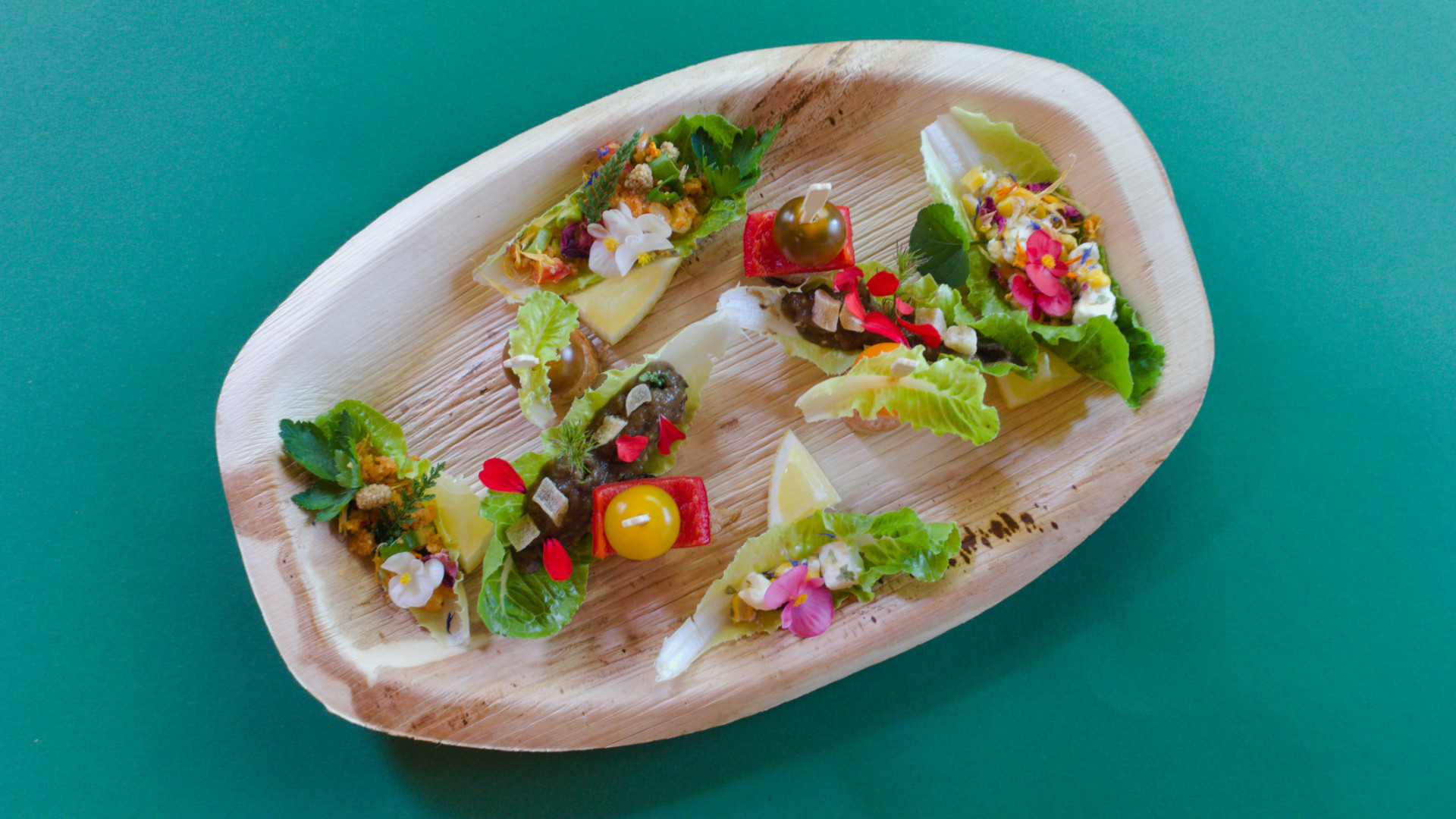 Fingerfood Bambusplatte Fingerfood Bambusplatte